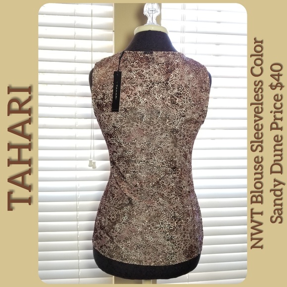 NWT TAHARI Women's Blouse Sleeveless - Picture 5 of 8